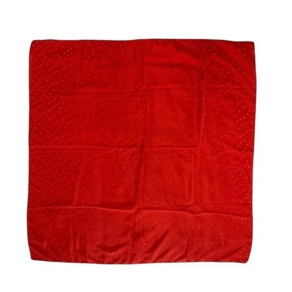 Square Scarf About 31x31 Polka Dot  Lightweight Red Colorful